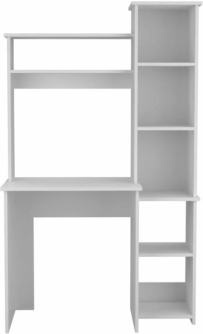 NicBex Laik-DW-00076-DX Desks, 38.7" W x 17.8" D x 63.9" H, White