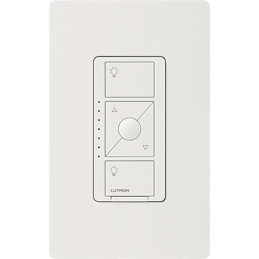 Lutron Caseta Original Smart Dimmer Switch ELV+ (Lutron Hub Required), 250W LED, Single-Pole/3-Way, Neutral Required, PD-5NE-WH 4-PACK, White, 4 Pack