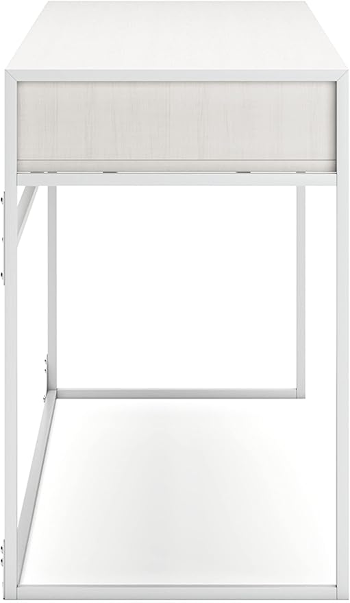 Signature Design by Ashley Deznee Modern Home Office Desk with 2 Drawers, White