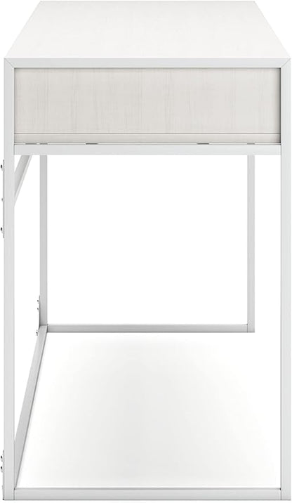 Signature Design by Ashley Deznee Modern Home Office Desk with 2 Drawers, White