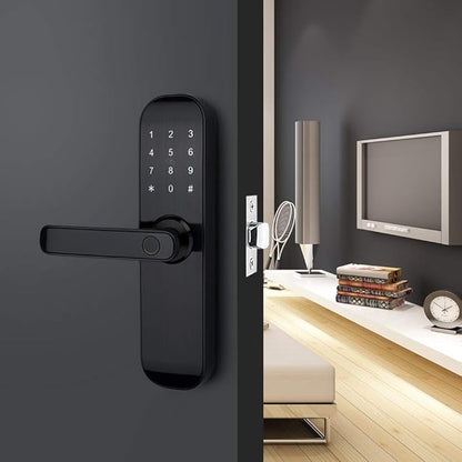 HAIFUAN M20 Bluetooth Digital Lock,Unlock with Fingerprints, Cards, Codes, App (Compatible with Alexa) (for Left Hand Doors Only)