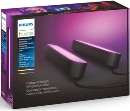 Philips Hue Smart Play Light Bar Base Kit, Black - White & Color Ambiance LED Color-Changing Light - 2 Pack - Requires Bridge - Control with App - Works with Alexa, Google Assistant and Apple HomeKit