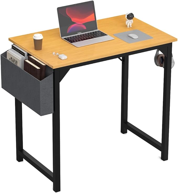 DUMOS 32 Inch Office Small Computer Desk Modern Simple Style Writing Study Work Table for Home Bedroom - Wood