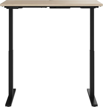 Bush Business Furniture Move 60 Series 48W x 24D Electric in Natural Elm with Black Base, Ergonomic Sit-Stand Computer Table for Home and Professional Office