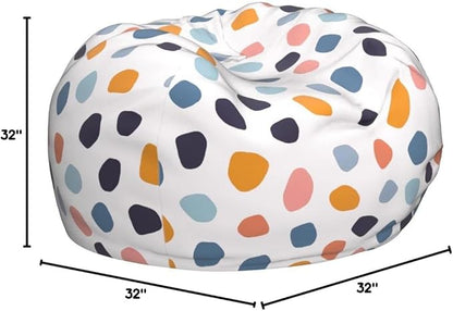 Nobildonna Stuffed Animal Storage Bean Bag Chair Cover Only for Kids Girls Toddler, Large Beanbag Chair without Filling for Organizing Children Soft Plush Toys