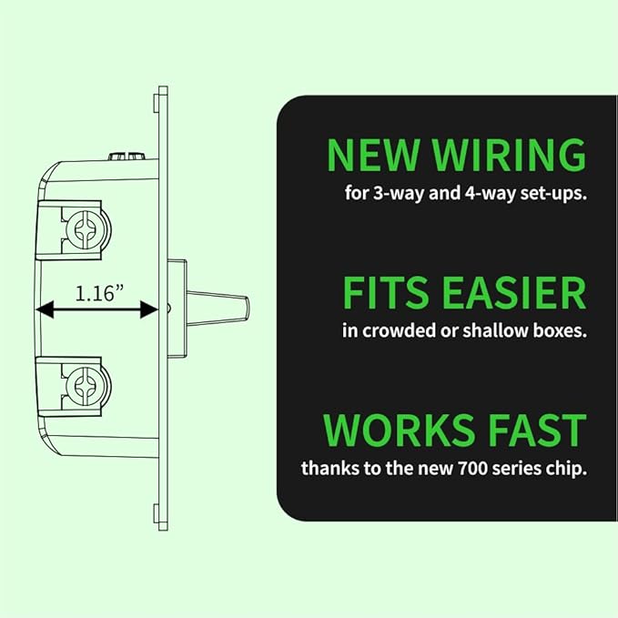 Zooz 700 Series Z-Wave Plus On/Off Toggle Switch ZEN73, White | Direct 3-Way (No Add-On Switch Needed) | Z-Wave Hub Required