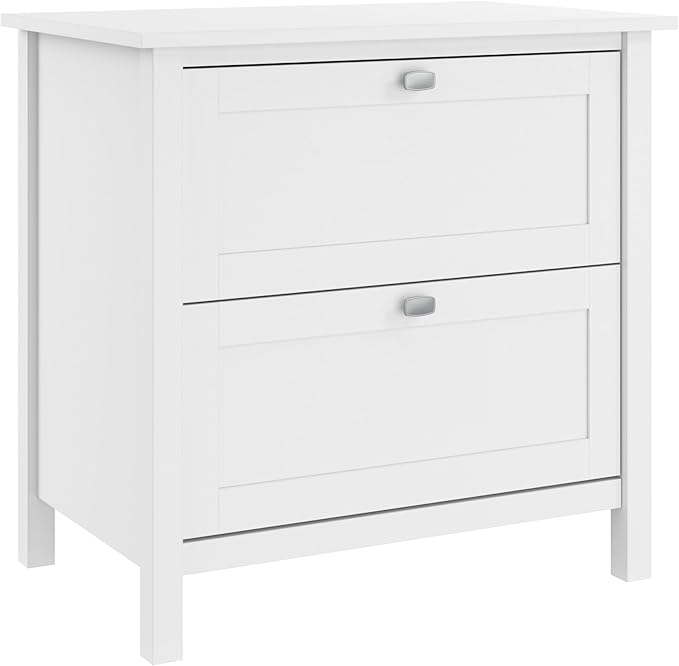 Bush Furniture Broadview 2 Drawer Lateral File Cabinet in Pure White