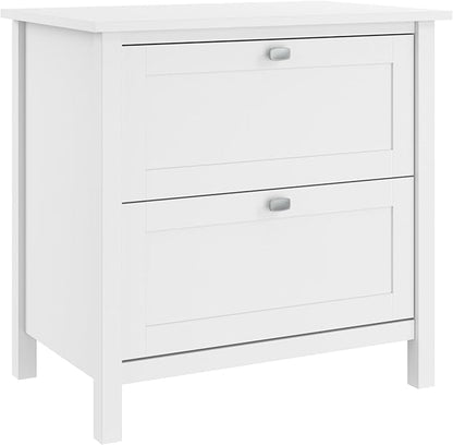 Bush Furniture Broadview 2 Drawer Lateral File Cabinet in Pure White
