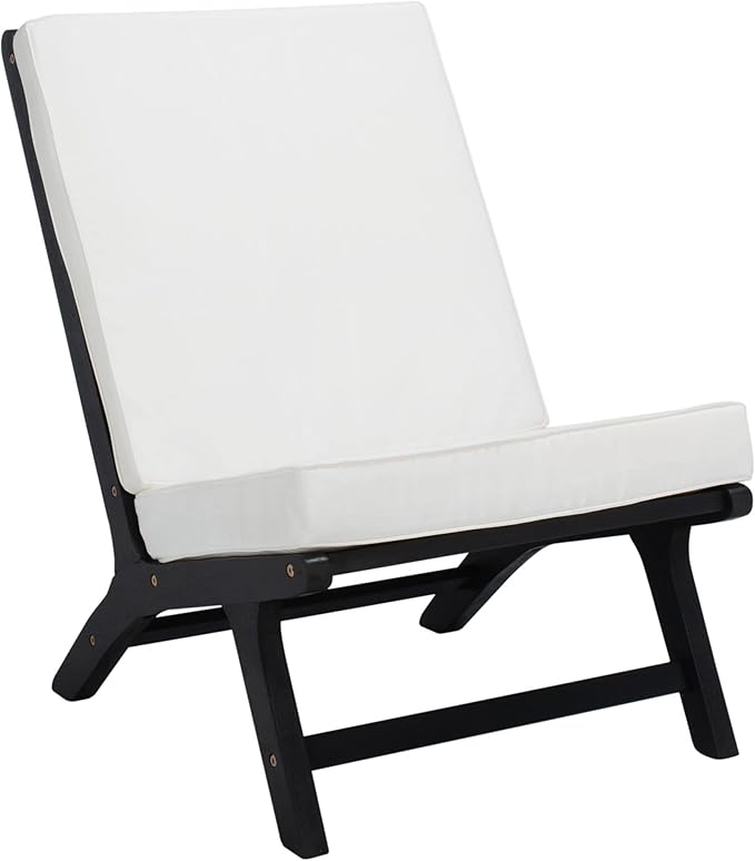 SAFAVIEH Outdoor Collection PAT7044 Conversation Set, Black/Beige