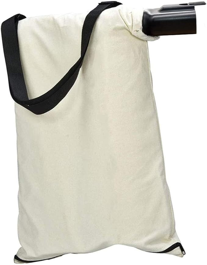 31101810 Blower Debris Vacuum Bag, Compatible with Greenworks Vacuum Bag 24022 24072 Leaf Blower Vacuum Debris White Cloth Bag w/Zipper,Replace 31103148