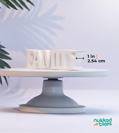 Family – White, Aesthetic Table Decor for Home or Office, Desk or Shelf. Quirky Room Decoration showpiece, Ideal for Birthday Gift, Corporate Gift, and Inspiring Wall Decor