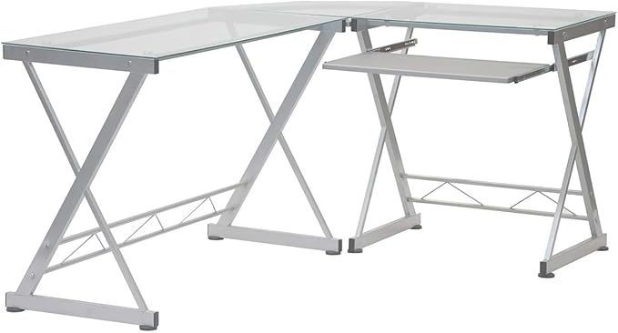 NicBex Laik-DW-00048-DX Desks, 61.75" W x 45.25" D x 29.5" H, White