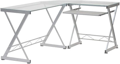 NicBex Laik-DW-00048-DX Desks, 61.75" W x 45.25" D x 29.5" H, White