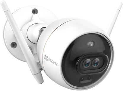 EZVIZ Outdoor Security Camera Dual Lens 1080P, Excellent Color Night Vision, Active Light & Siren Alarm with PIR Motion Detection, Weather Proof, Two-way Talk, the First Dual Lens Security Camera(C3X)