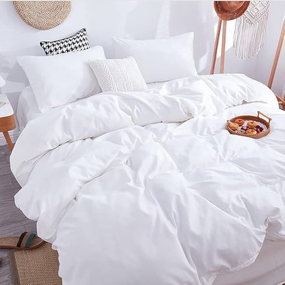 White Comforter Queen White Bedding Comforter Set Full True White Bed Set Soft Durable Solid Bright White Breathable Comforter Set Women Durable Lightweight Plain White Comforter Queen