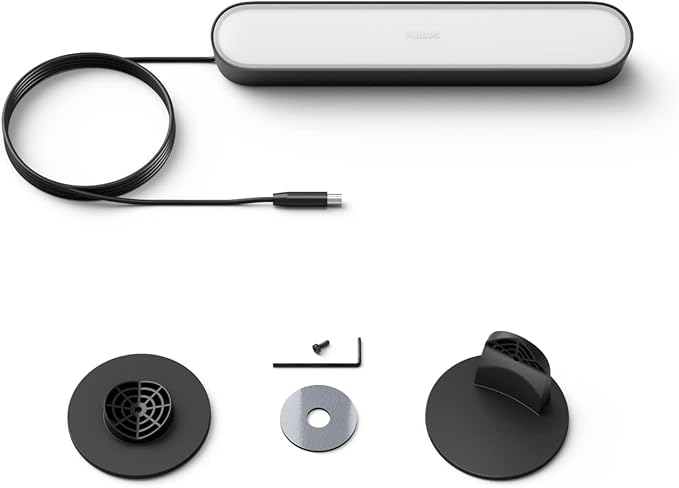 Philips Hue Smart Play Light Bar Extension, Black - White & Color Ambiance LED Color-Changing Light - 1 Pack - Requires Hue Bridge and Hue Play Light Bar Base Kit - Control with App or Voice Assistant