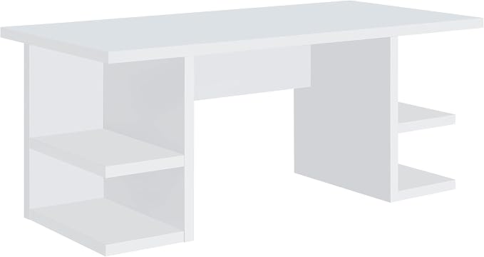 Coaster Home Furnishings Alice Writing Desk White with Open Shelves