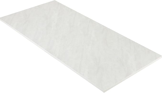 Kaboon Universal Tabletop 55"x20", Solid One-Piece Melamine Table Top, Double Desk L-Desk DIY, Home and Office,Sea Salt/White