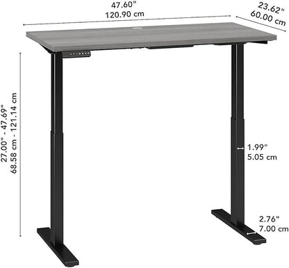 Bush Business Furniture Move 60 Electric Ergonomic Sit-Stand Computer Table for Home and Professional Office, 48W x 24D, Platinum Gray