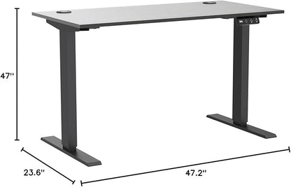Sunon Sit Laptop Computer Writing Workstations with 3 Pre-Set and USB Port 48" for Home Office Smart Advanced Standing Desk, Grey