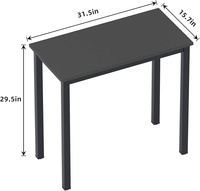 SogesGame Small Computer Desk, 31.5 inches Small Office Desk Computer Table Study Writing Desk Workstation for Home Office, Black