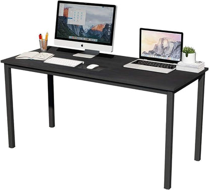 SogesGame Computer Desk, 47.2 inches Small Office Desk Computer Table Study Writing Desk Workstation for Home Office, Black Dining Table