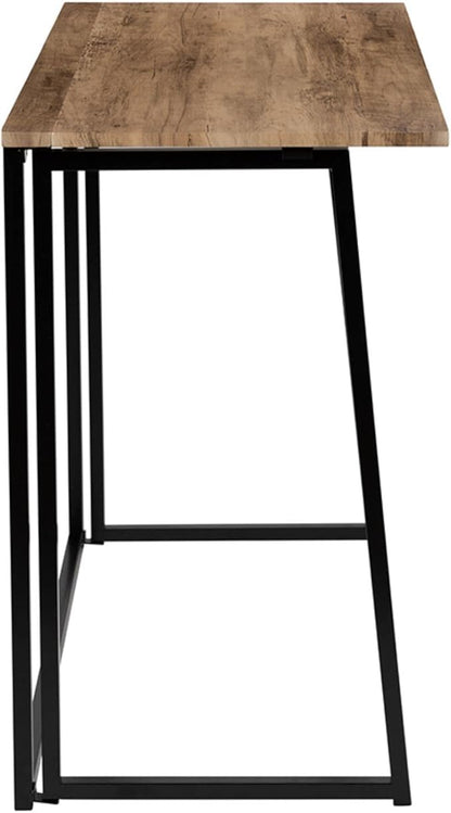 Flash Furniture Walker Small Rustic Natural Home Office Folding Computer Desk - 36"