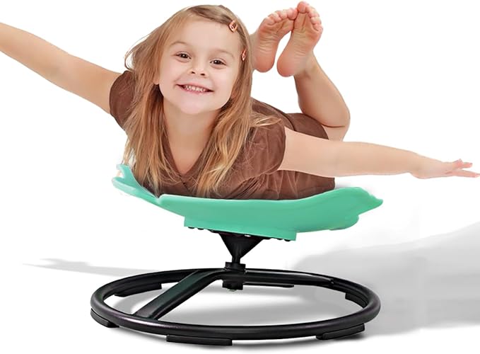 Kids Swivel Chair Sensory,Autism Chairs for Kids,Sensory Spinning Chair for Kids Autism,Toddler Coordination Sensory Products for Ages 3 Years and UP,Gifts for Kids with Autism (Green)