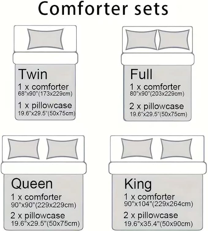 3 Piece Solid Color All Season Bedding Comforter Set Microfiber Soft Lightweight Bedding Set for Kids Teens Adults Room Decor with 1 Comforter and 2 Pillowcases Queen