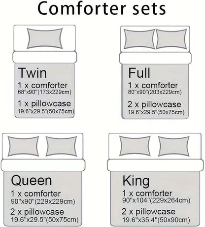 3 Piece Solid Color All Season Bedding Comforter Set Microfiber Soft Lightweight Bedding Set for Kids Teens Adults Room Decor with 1 Comforter and 2 Pillowcases Queen