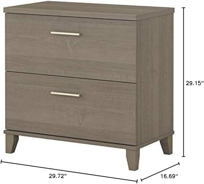Bush Somerset Lateral File Cabinet, Ash Gray (WC81680)