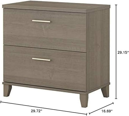 Bush Somerset Lateral File Cabinet, Ash Gray (WC81680)