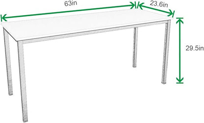 soges 63 Inch Long Computer Desk Home Office Table Writing Desk Study Table Gaming Table Computer WorkstationsTeak GCP2AC3-160TB