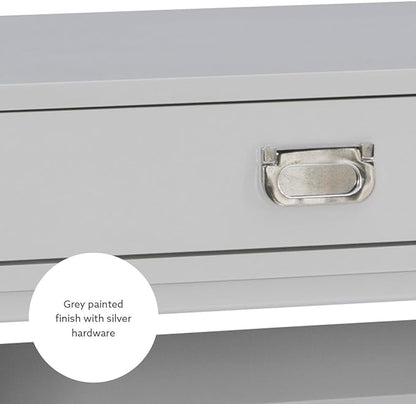 Linon Grey 2-Drawer Writing Jaycee Desk