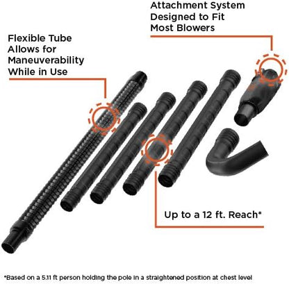BLACK+DECKER Gutter Clean Attachment For Blower, Quick Connect (BZOBL50)