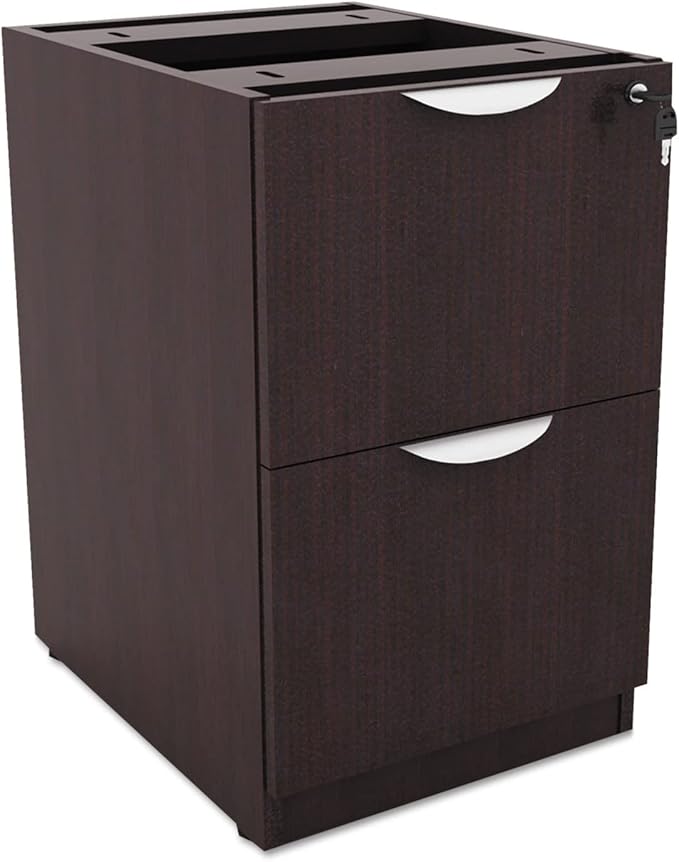 Alera ALEVA542822ES 15.63 in. x 20.5 in. x 28.5 in. Valencia Series 2-Drawer Full File Pedestal - Espresso