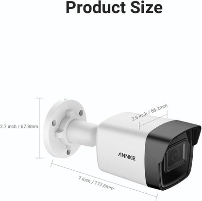 ANNKE C500-5MP Outdoor PoE Security IP Camera with Mic/Audio, 2.8mm Lens (116° FOV), 100 ft Night Vision, IP67 Waterproof, Smart Motion Alerts, RTSP, Surveillance Bullet Cam with SD Card Slot