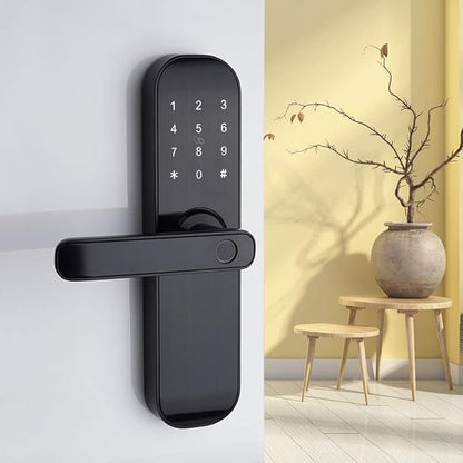 HAIFUAN M20 Bluetooth Digital Lock,Unlock with Fingerprints, Cards, Codes, App (Compatible with Alexa) (for Left Hand Doors Only)