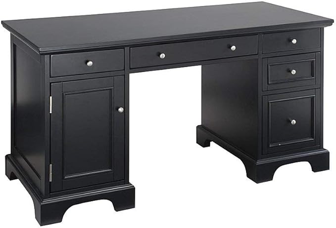 Bedford Black Pedestal Desk by Home Styles