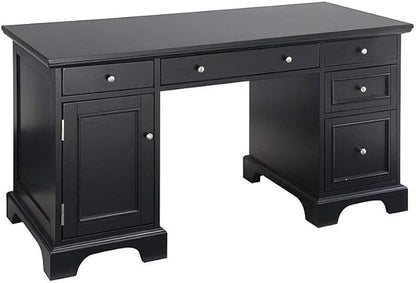Bedford Black Pedestal Desk by Home Styles
