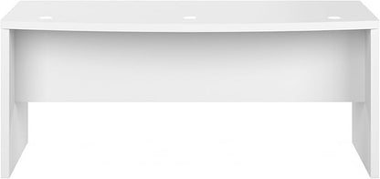 Bush Business Furniture Echo Bow Front Desk, 72W, Pure White