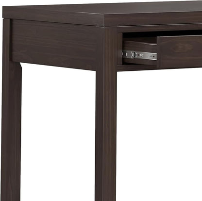 SIMPLIHOME Hollander SOLID WOOD Contemporary Modern Wide Office Desk, Writing, Workstation and Study Table, 72 inch, Warm Walnut Brown