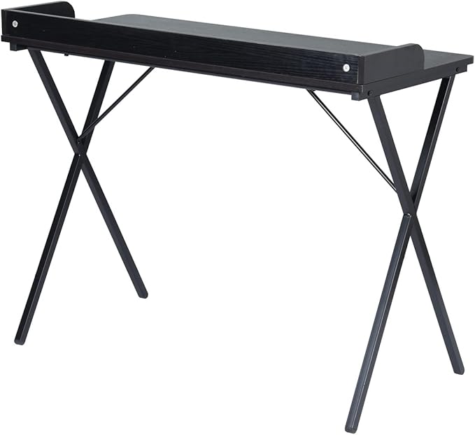 FurnitureR Office Desk, Simple Style Writing Table Computer Study Desk with Baffle, Home Office PC Laptop Table, 47.2 Inches, Black