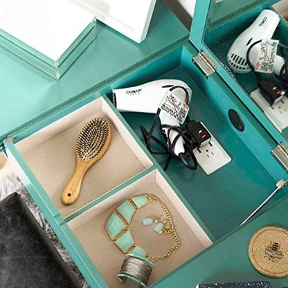 Hives & Honey Parsons Writing Vanity Computer Desk Office Furniture - Turquoise