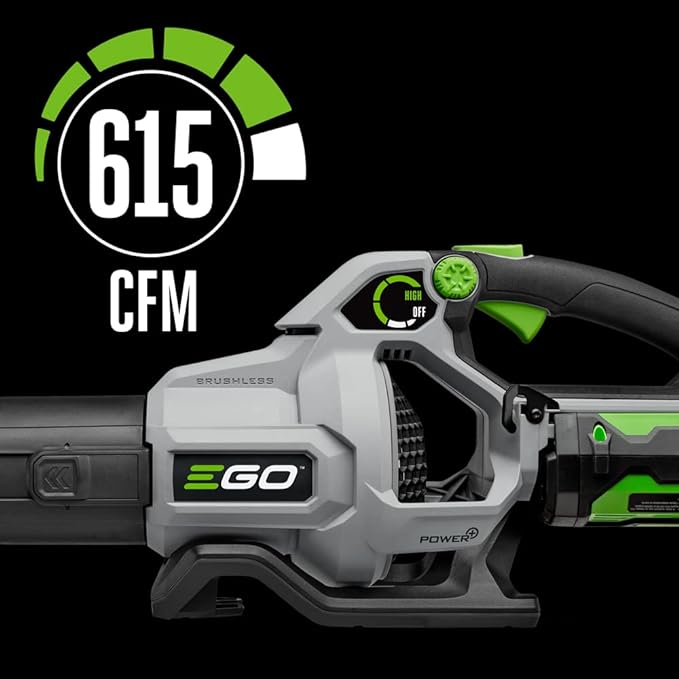 EGO Power+ LB6150 615 CFM Variable-Speed 56-Volt Lithium-ion Cordless Leaf Blower - Battery and Charger Not Included, black