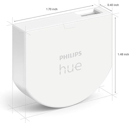 Philips Hue Wall Switch Module, White - 1 Pack - Indoor - Keeps Hue Smart Lights Reachable When Switch is Off - Requires Hue Lights and Hue Bridge