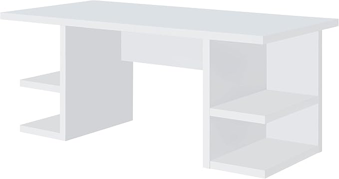 Coaster Home Furnishings Alice Writing Desk White with Open Shelves