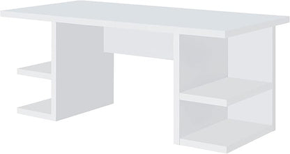 Coaster Home Furnishings Alice Writing Desk White with Open Shelves