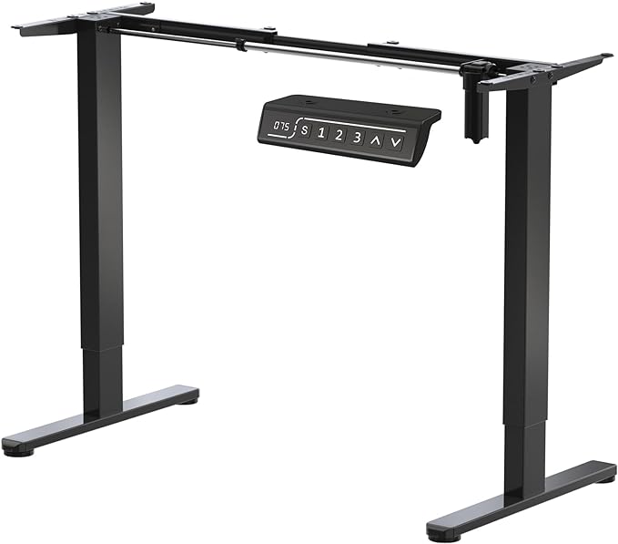 JOYSEEKER Electric Standing Desk Frame Workstation,Stand up Desk legs Height Adjustable,Ergonomic Sit Stand Desk Base for 39 to 63 inch Table Tops,Black