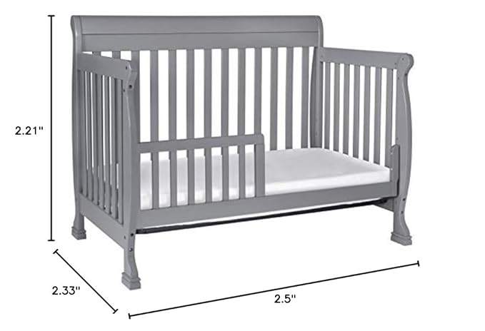 DaVinci Kalani 4-in-1 Convertible Crib in Grey, Greenguard Gold Certified